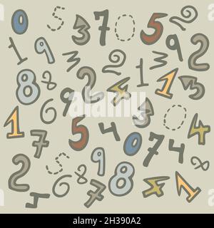 Vintage numbers Stock Vector