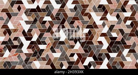 Abstract geometric pattern polygonal shape luxury with marble texture Stock Vector