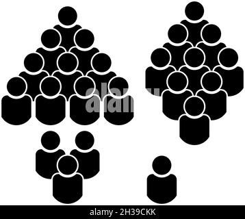 People icons arranged in group style. Infographic website design people symbol logo app UI isolated Stock Vector