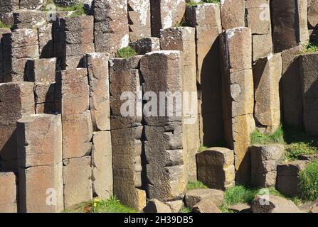 Basalt pillars rock formation formed by volcanic eruption 50 million ...