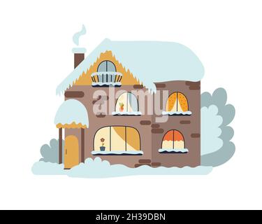 christmas house design vector isolated Stock Vector Image & Art - Alamy