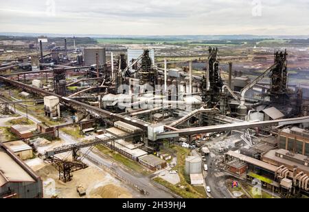 File photo dated 13/10/2021 of a general view taken by drone of the British Steel Ltd steelworks in Scunthorpe, North Lincolnshire. Issue date: Wednesday October 27, 2021. Stock Photo