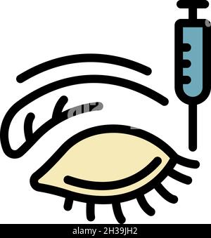 Before and after neurotoxin injection icon logo sign vector outline in ...