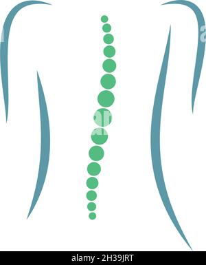 Spine diagnostics symbol logo template vector illustration design Stock Vector