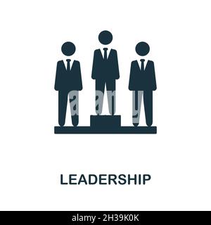 Leadership icon. Monochrome simple element from collection. Creative Leadership icon for web design, templates, infographics and more Stock Vector