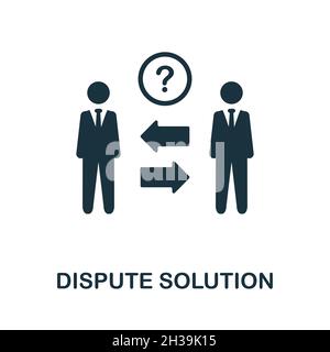 Dispute Solution icon. Monochrome simple element from leadership collection. Creative Dispute Solution icon for web design, templates, infographics Stock Vector