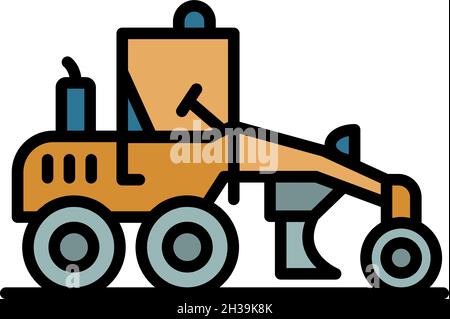 Business grader machine icon. Outline business grader machine vector icon color flat isolated Stock Vector