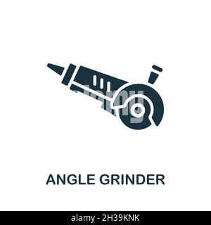 Angle Grinder icon. Monochrome sign from machinery collection. Creative Angle Grinder icon illustration for web design, infographics and more Stock Vector