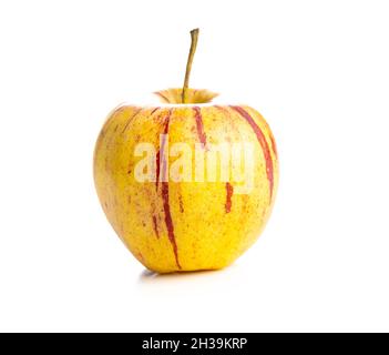 Fresh autumn apple isolated on white background. Stock Photo