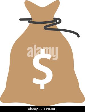 Money bag Logo icon vector template Stock Vector