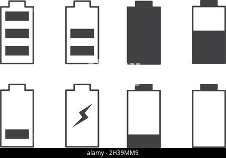 Battery icon set vector template Stock Vector