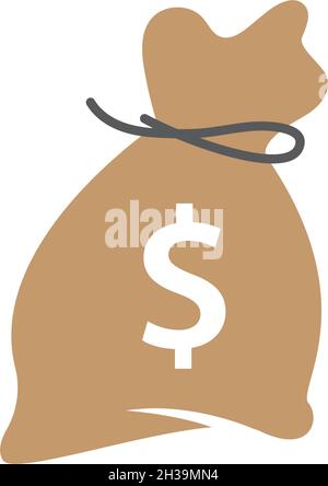 Money bag Logo icon vector template Stock Vector