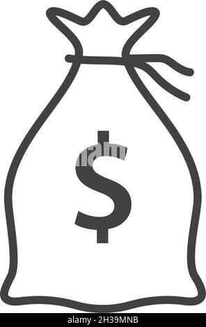 Money bag Logo icon vector template Stock Vector