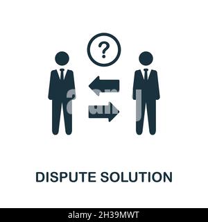 Dispute Solution icon. Monochrome simple element from leadership collection. Creative Dispute Solution icon for web design, templates, infographics Stock Vector