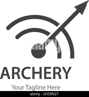 Archery logo icon vector ilustration template Stock Vector