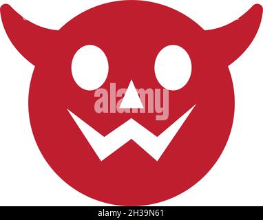 Devil face character logo ilustration vector template Stock Vector