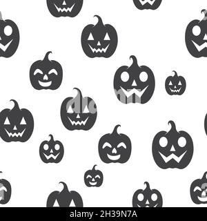 Pumpkin Seamless happy helloween character vector Stock Vector