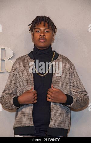 New York, United States. 26th Oct, 2021. NEW YORK, NY - OCTOBER 26: Solomon Irama attends the 'Swagger' New York premiere at the Brooklyn Academy of Music on October 26, 2021 in New York City. Credit: Ron Adar/Alamy Live News Stock Photo