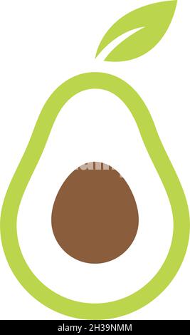 Avocado logo ilustration vector template Stock Vector