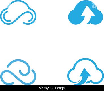 Cloud Logo vector design Template Stock Vector