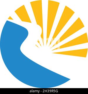 River Logo ilustration vector template Stock Vector