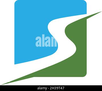 River Logo ilustration vector template Stock Vector