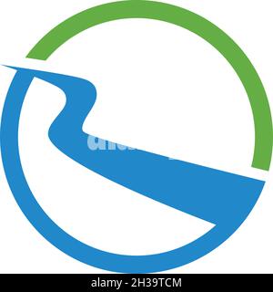 River Logo ilustration vector template Stock Vector