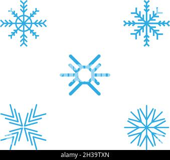 Snowflakes Logo ilustration vector Template Stock Vector