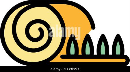 Landscape designer materials icon. Outline landscape designer materials vector icon color flat isolated Stock Vector
