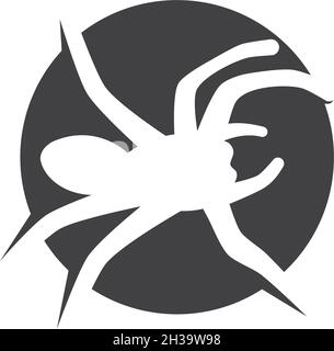 spider ilustration logo vector template Stock Vector