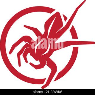 spider ilustration logo vector template Stock Vector