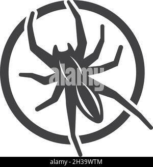 spider ilustration logo vector template Stock Vector