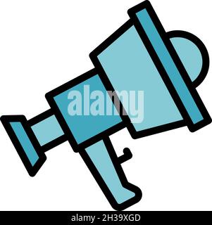 Lifecycle megaphone icon. Outline lifecycle megaphone vector icon color flat isolated Stock Vector