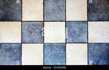 Black and white floor tiles background texture Stock Photo