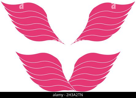 wing character illustration, good for design material, greeting card, cartoon, icon, social media Stock Vector