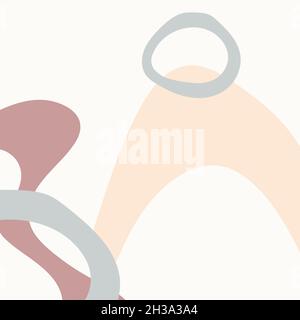 Abstract background image with rounded zigzag shapes in muted tones. Stock Vector