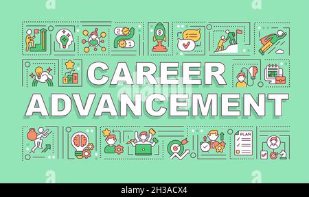 Career advancement word concepts banner Stock Vector