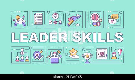 Leader skills word concepts banner Stock Vector