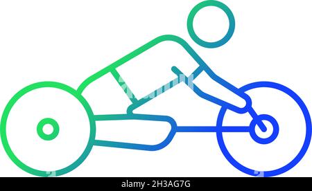 Road cycling gradient linear vector icon Stock Vector