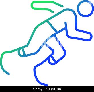 Athletics gradient linear vector icon Stock Vector