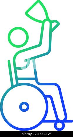 Competition winner gradient linear vector icon Stock Vector