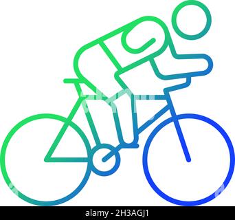 Track cycling gradient linear vector icon Stock Vector