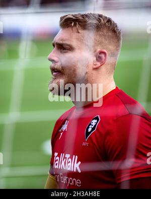 Salford City goalkeeper Connor Ripley during the Sky Bet League Two ...