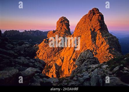 FRANCE. CORSE DU SUD (2A) NEEDLES OF BAVELLA (AIGUILLES DE BAVELLA) Stock Photo