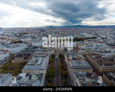 Over the rooftops of Vienna, Austria Stock Photo