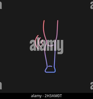 Juvenile idiopathic arthritis gradient vector icon for dark theme Stock Vector