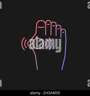 Gout gradient vector icon for dark theme Stock Vector