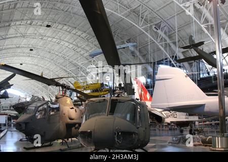 CHANTILLY, UNITED STATES - Jul 21, 2021: The machines at Steven F. Udvar-Hazy Center - National Air and Space Museum's annex in Virginia, US Stock Photo