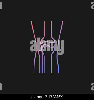 Osteoarthritis gradient vector icon for dark theme Stock Vector