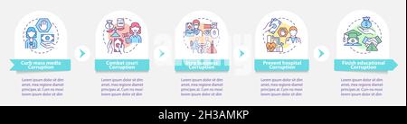 Curb corruption vector infographic template Stock Vector
